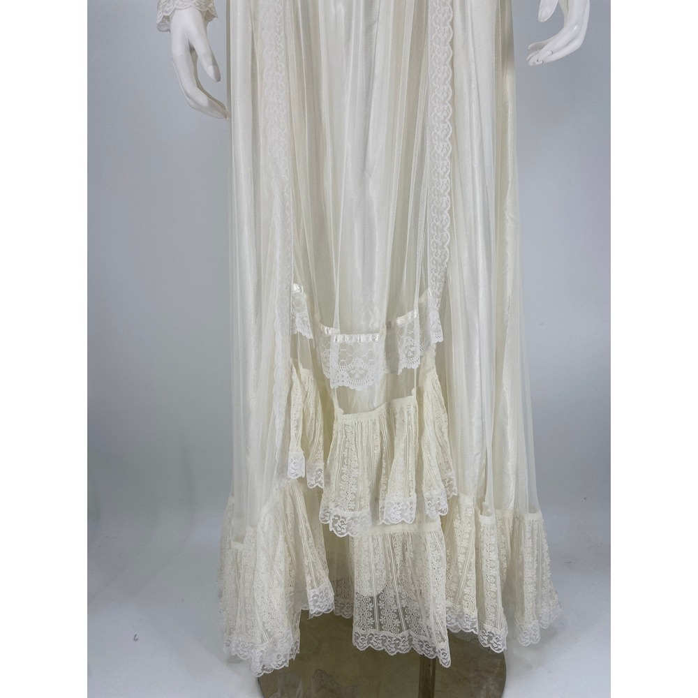 Gunne‎ Sax Bridal Gown 9 Ivory Vintage Lace Victorian Wedding Dress Wedding - Picture 6 of 9